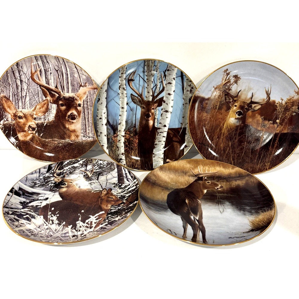 Danbury Mint Pride of the Wilderness Bob Travers 1992 Collector Plates Set of 5